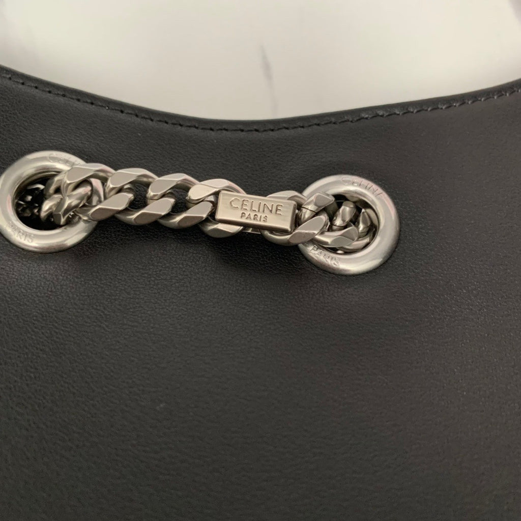 CELINE LARGE AVA CHAIN IN SMOOTH CALFSKIN BLACK
