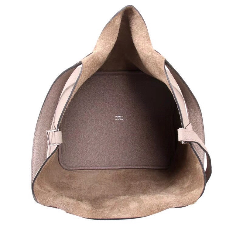 Hermes  M8 Gris Asphalte Picotin Lock GM Togo Leather Bag