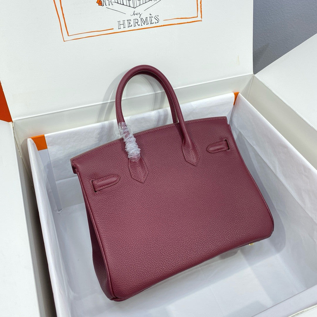 Hermès 18 Bordeaux Birkin 30 cm Togo Leather Gold Hardware