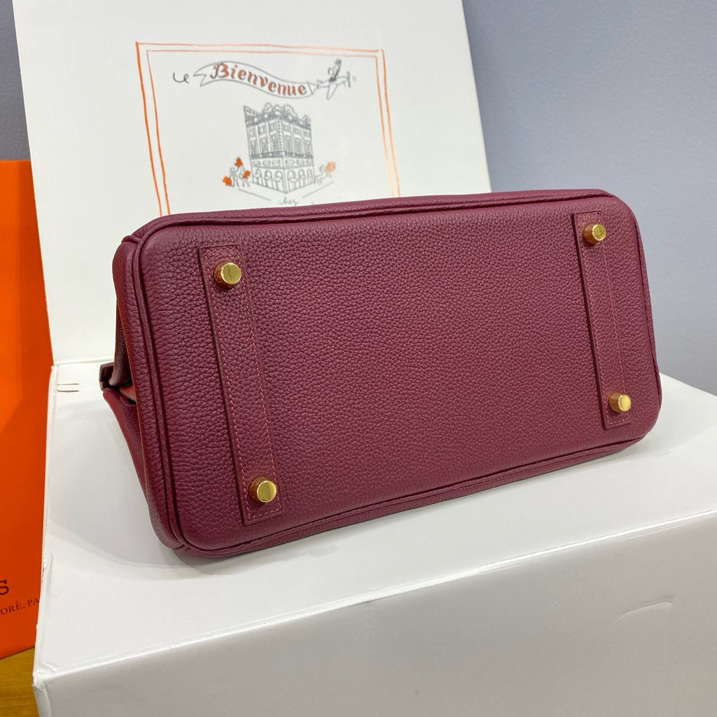 Hermès 18 Bordeaux Birkin 30 cm Togo Leather Gold Hardware