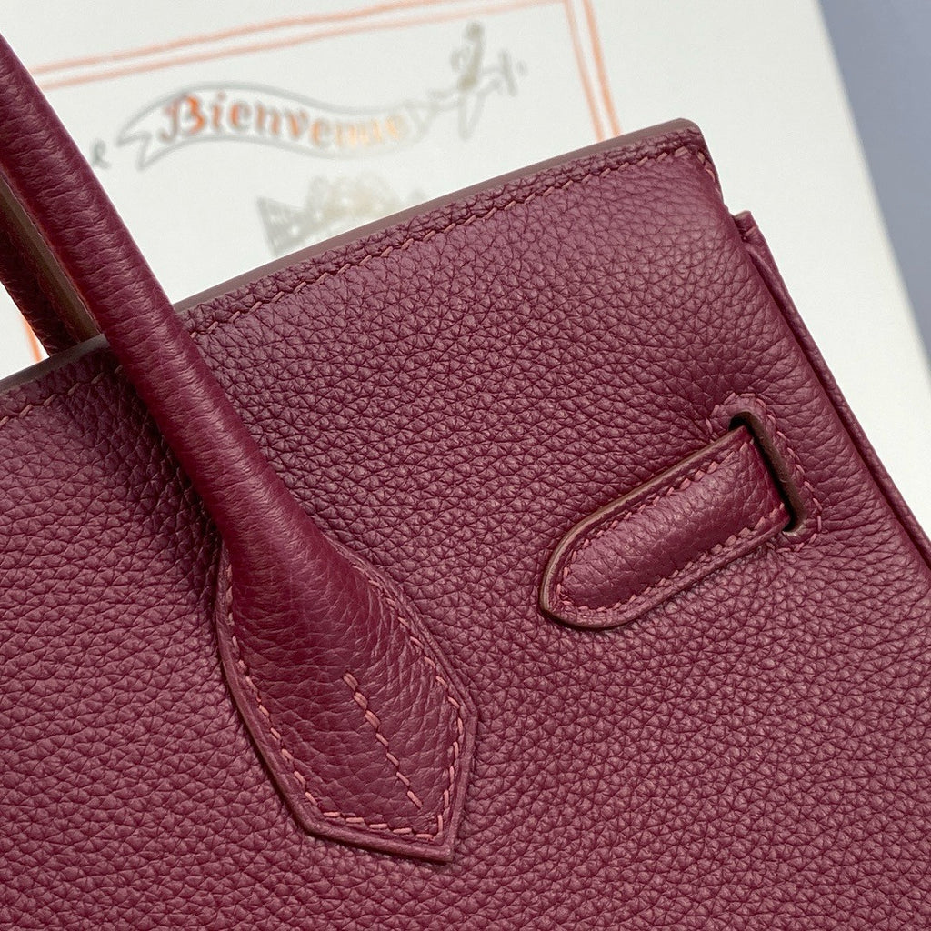 Hermès 18 Bordeaux Birkin 30 cm Togo Leather Gold Hardware