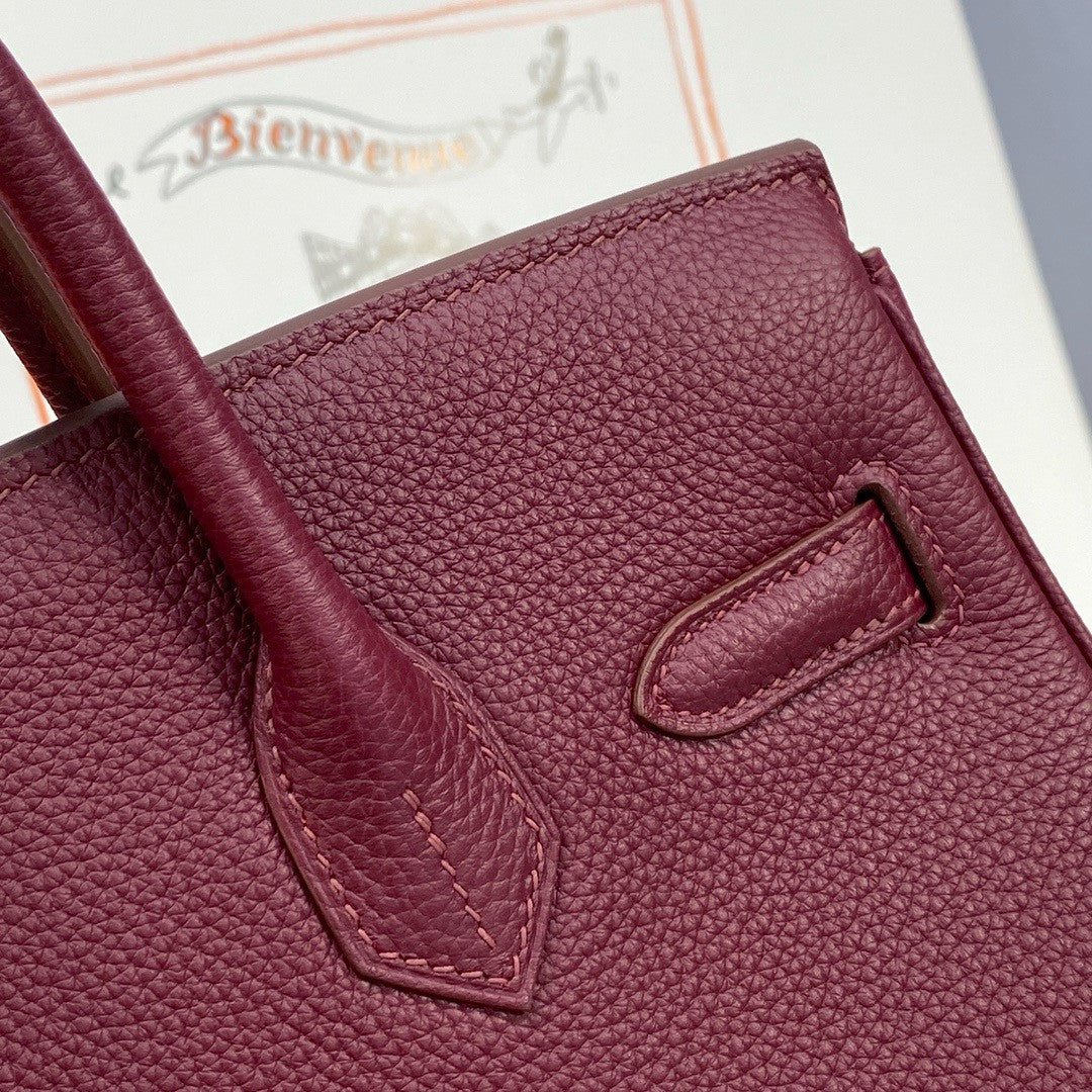 Hermès 18 Bordeaux Birkin 30 cm Togo Leather Gold Hardware