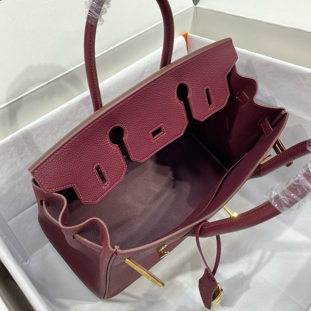 Hermès 18 Bordeaux Birkin 30 cm Togo Leather Gold Hardware