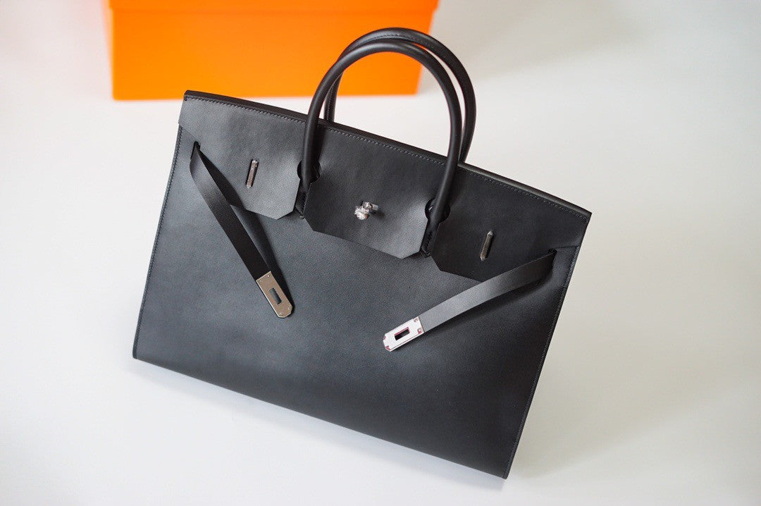 Hermès Birkin 40 Black Box Palladium Hardware