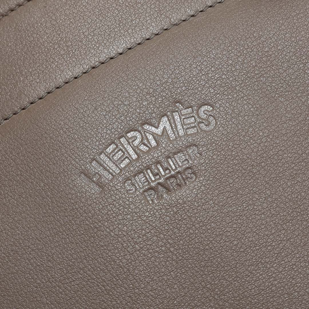 Hermès Etoupe Calfskin Mini Aline