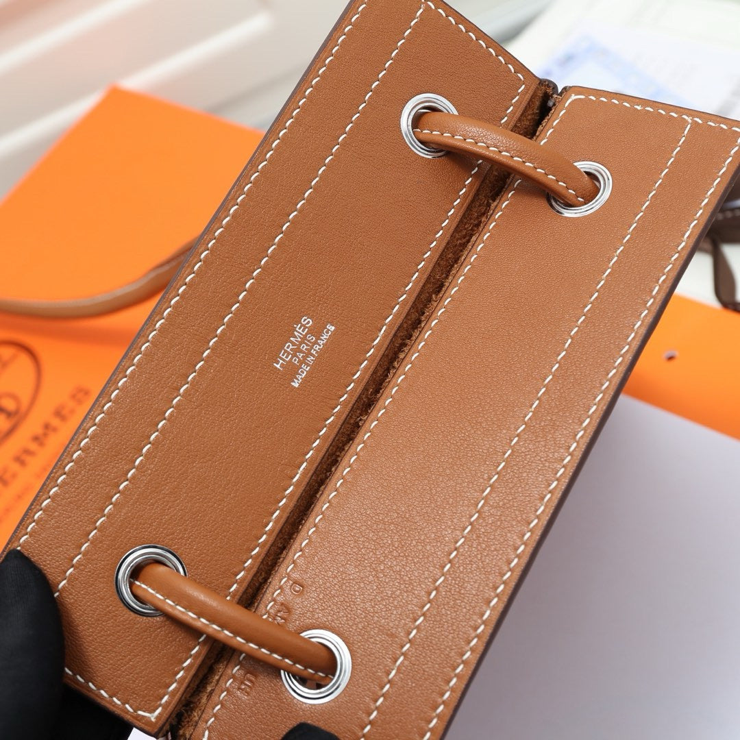 Hermès Gold Calfskin Mini Aline