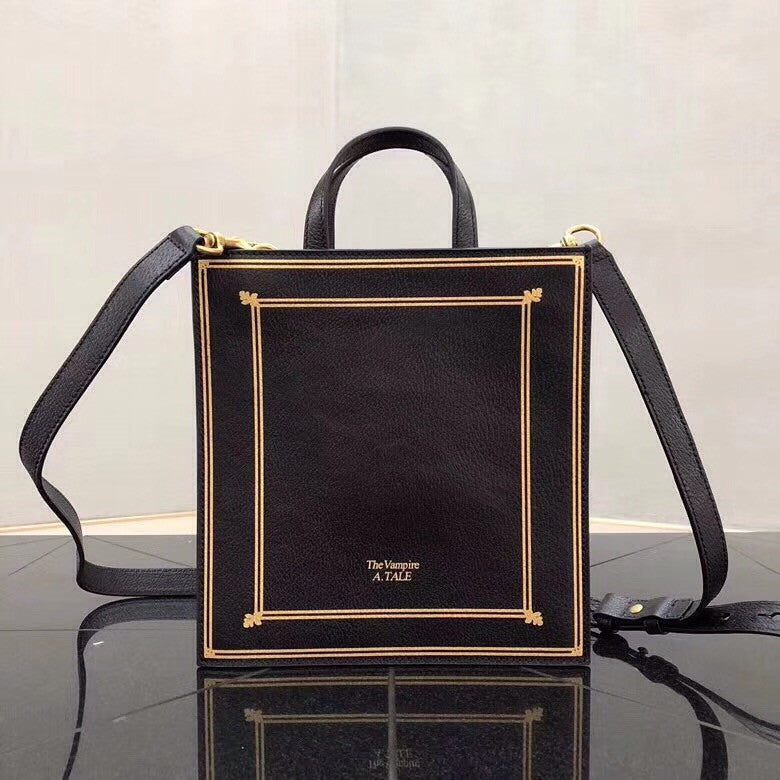 Gucci Limited Edition Garden  Gold Embossed Leather Convertible Tote