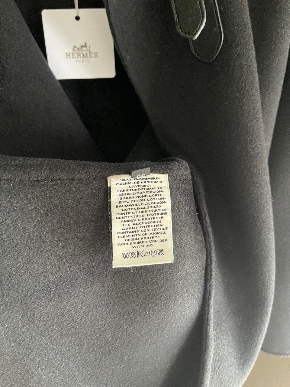 Hermes Short wrap coat Black