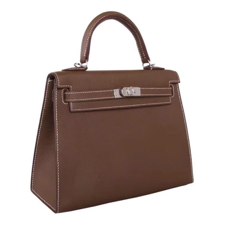 Hermès Brulee Kelly 25 Epsom Leather Palladium Hardware