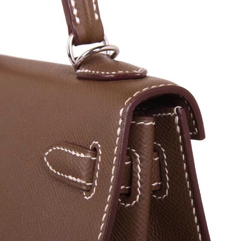 Hermès Brulee Kelly 25 Epsom Leather Palladium Hardware