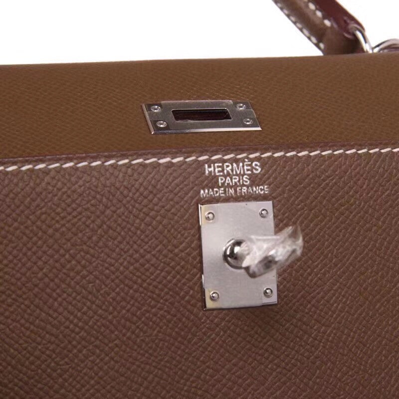 Hermès Brulee Kelly 25 Epsom Leather Palladium Hardware
