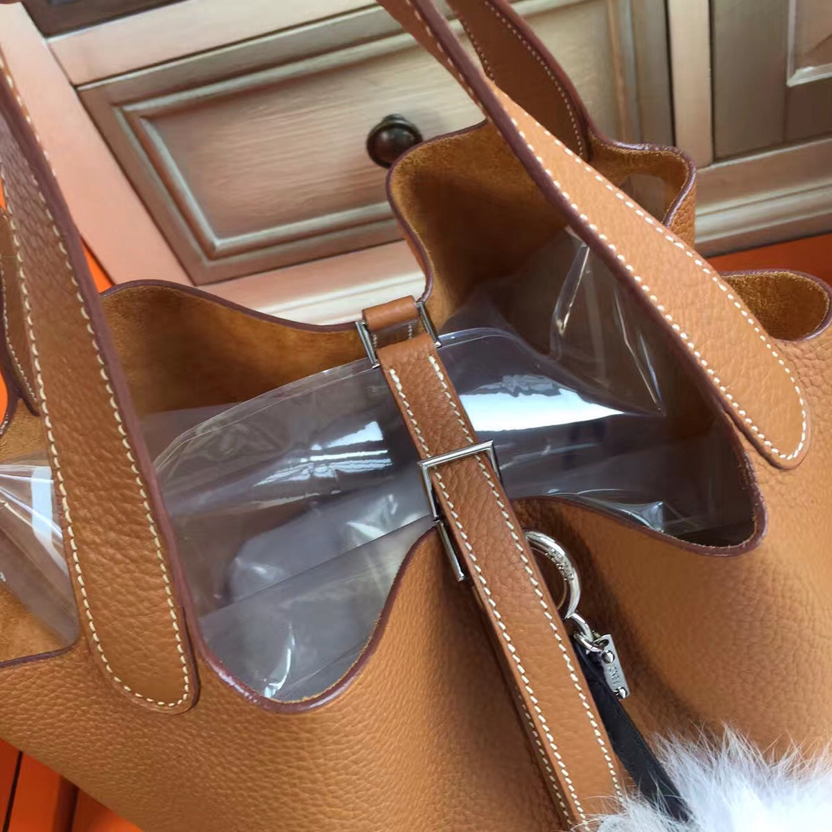Hermes Gold Picotin Lock MM Togo Leather Bag