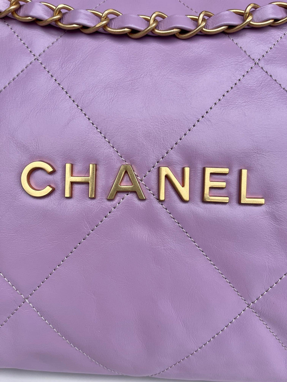 CHANEL 22 LARGE HANDBAG PURPLE