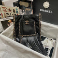 CHANEL SMALL TOTE WITH TASSEL BLACK