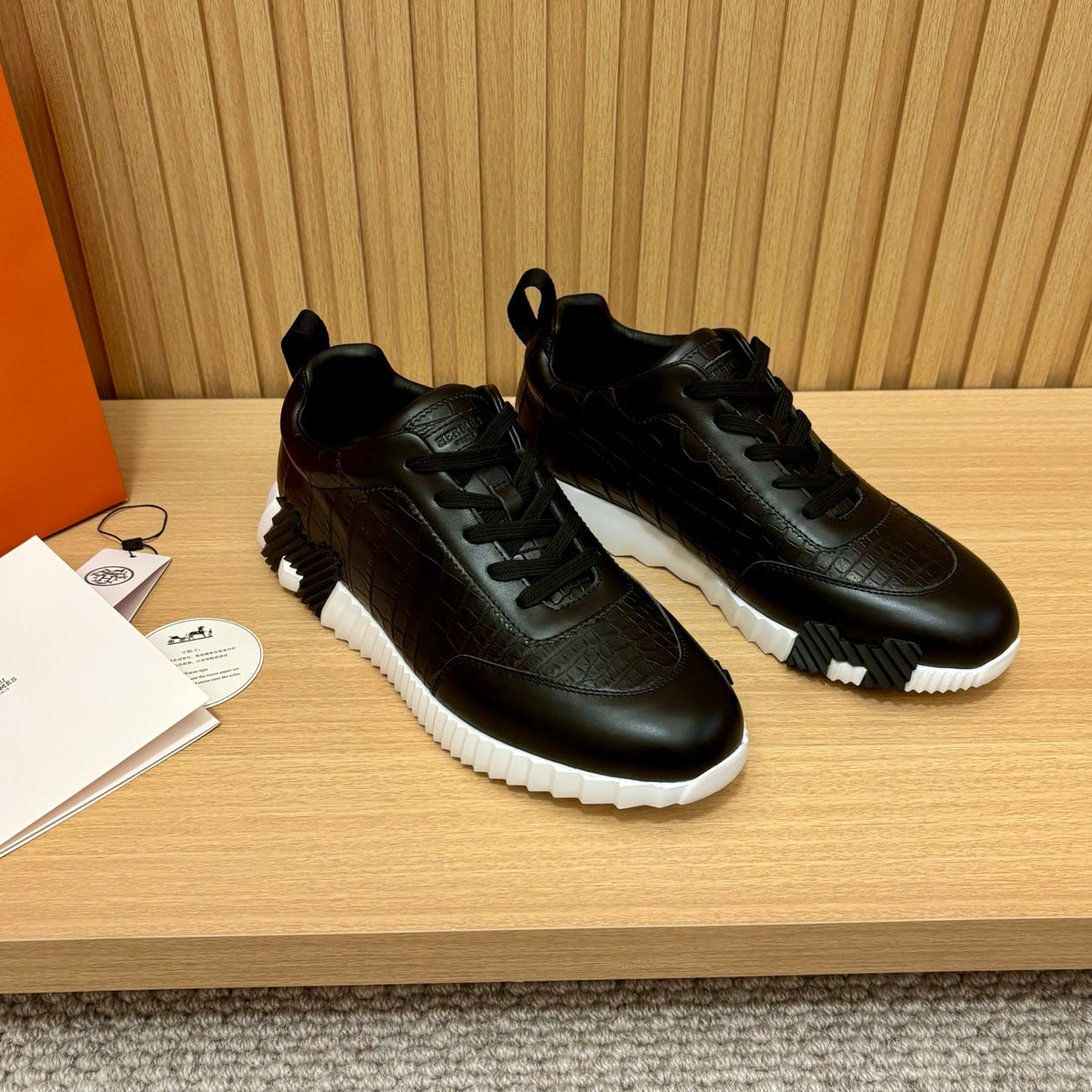 Hermès Bouncing Sneaker in Alligator / Porosus Crocodile &amp; Calfskin