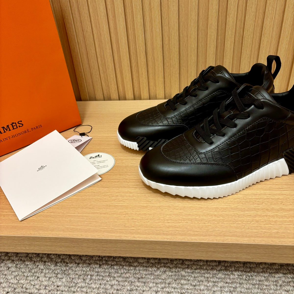 Hermès Bouncing Sneaker in Alligator / Porosus Crocodile &amp; Calfskin