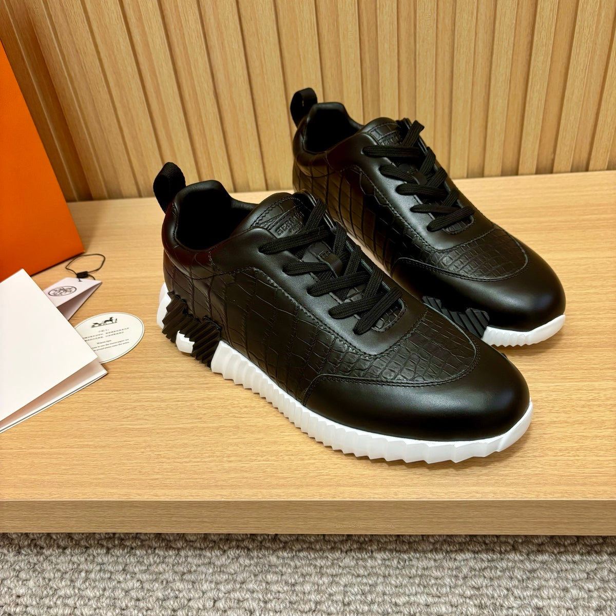 Hermès Bouncing Sneaker in Alligator / Porosus Crocodile &amp; Calfskin