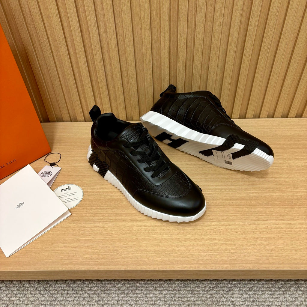Hermès Bouncing Sneaker in Alligator / Porosus Crocodile &amp; Calfskin