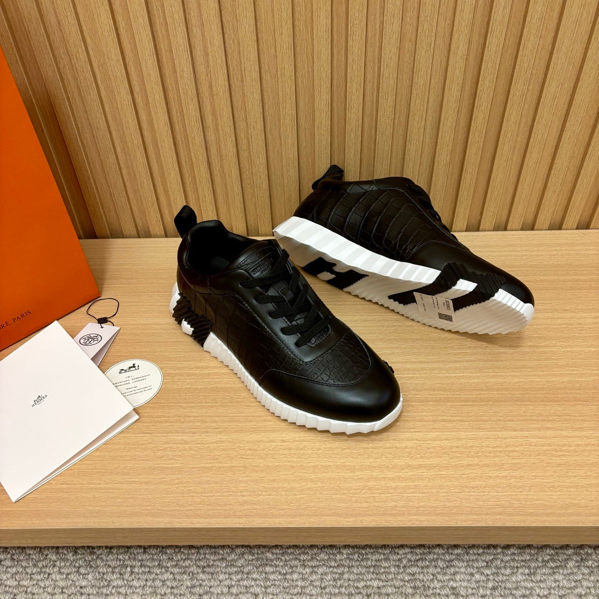 Hermès Bouncing Sneaker in Alligator / Porosus Crocodile &amp; Calfskin