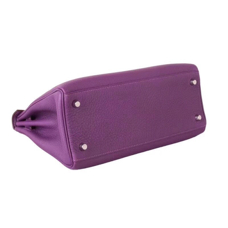 Hermès P9 Anemone Kelly 32 Epsom Palladium Hardware