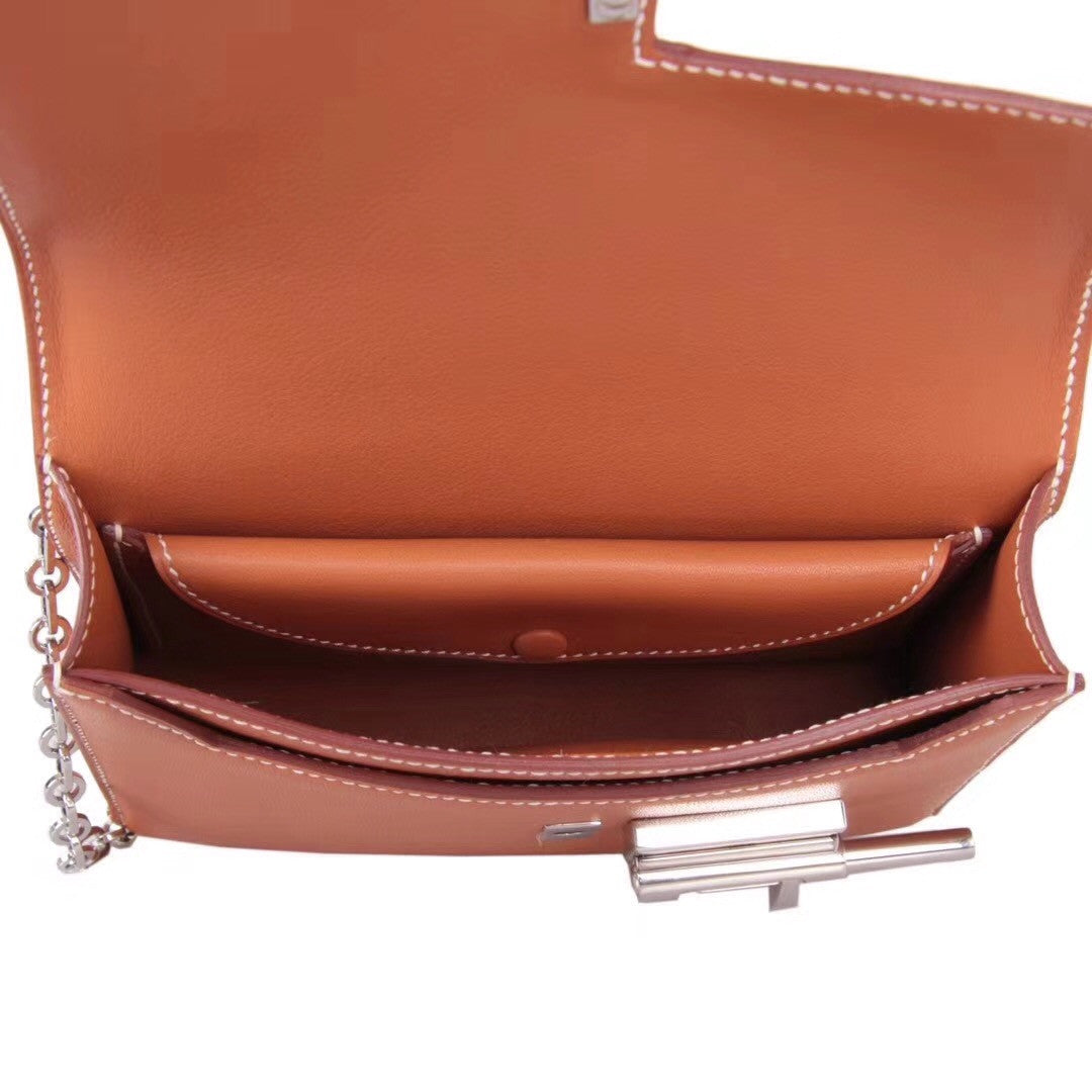 Hermes 2H Kraft Verrou Chaine Swift Leather