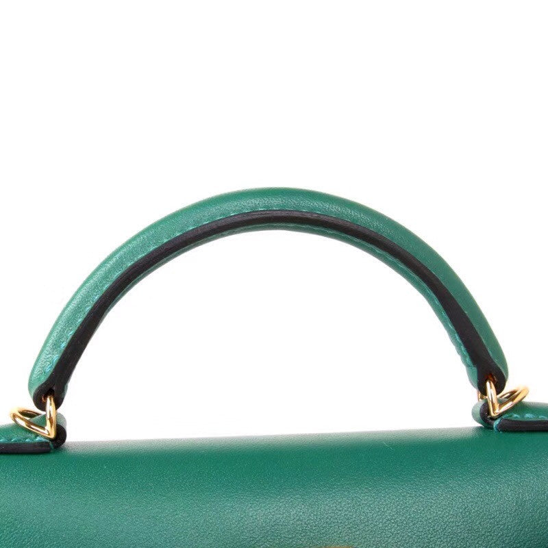 Hermès U4 Vert Vertigao  Mini Kelly II Epsom leather Gold hardware