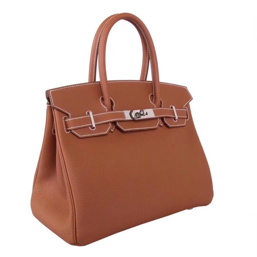 Hermes Gold Birkin 25 cm Togo Leather Palladium  Hardware
