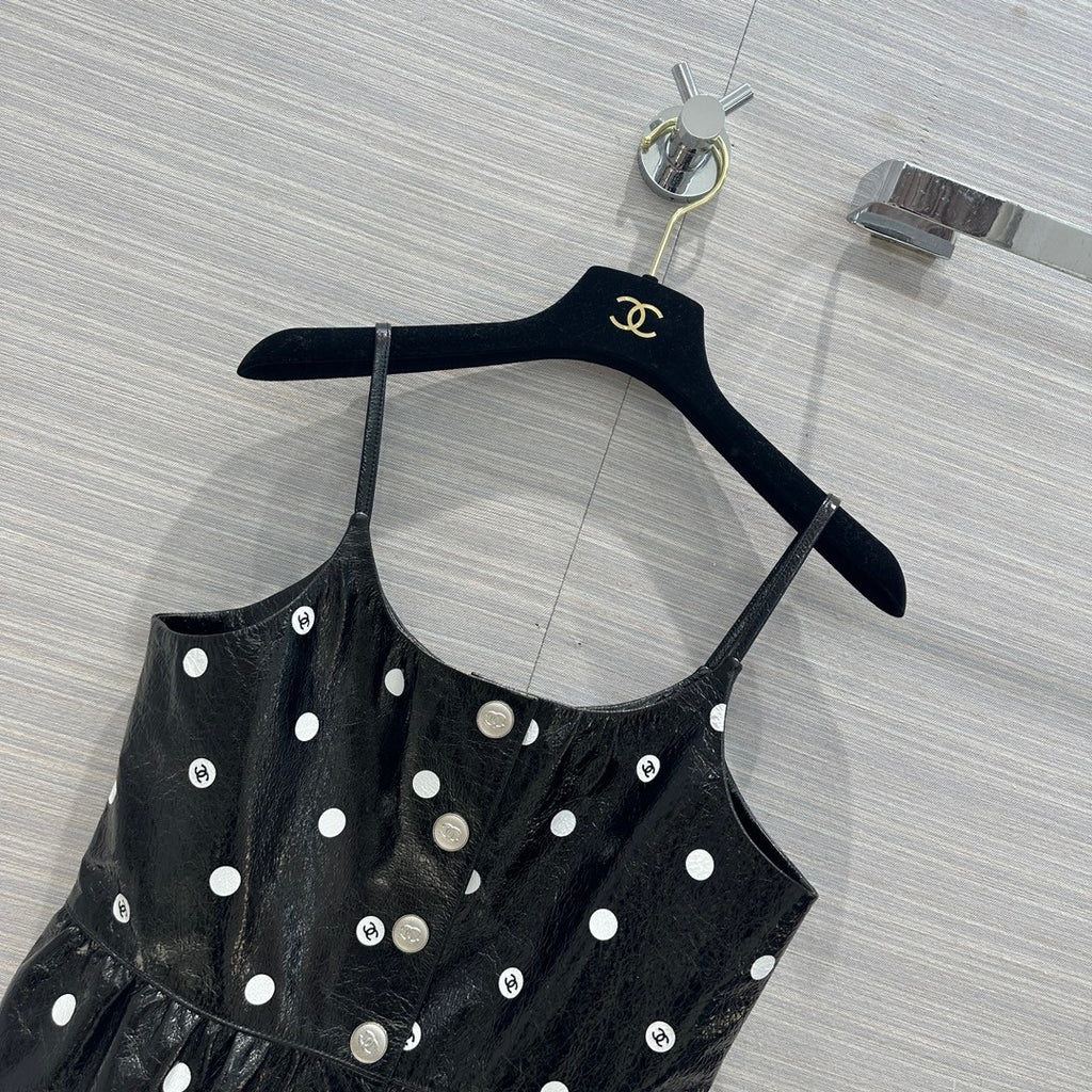 Chanel SS2023 Embroidered Calfskin & Lace Top