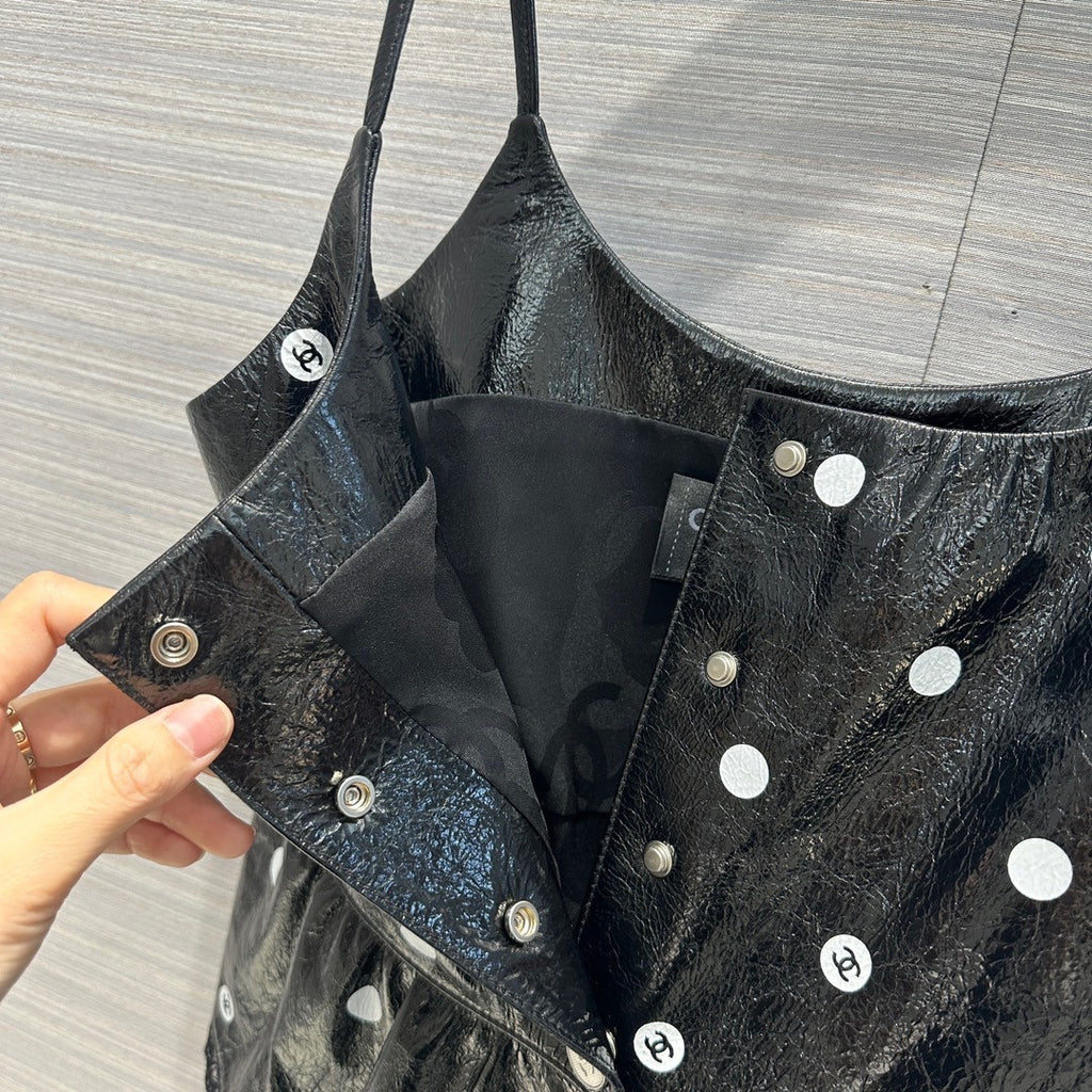 Chanel SS2023 Embroidered Calfskin & Lace Top