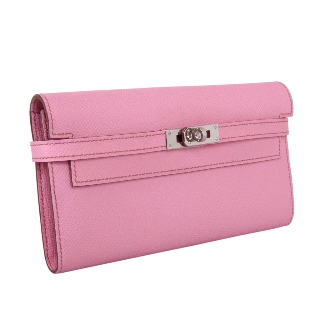 Hermes Kelly Classic wallet Rose Sakura