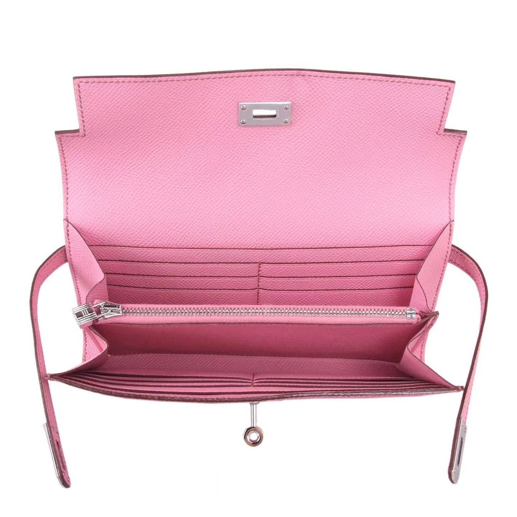 Hermes Kelly Classic wallet Rose Sakura