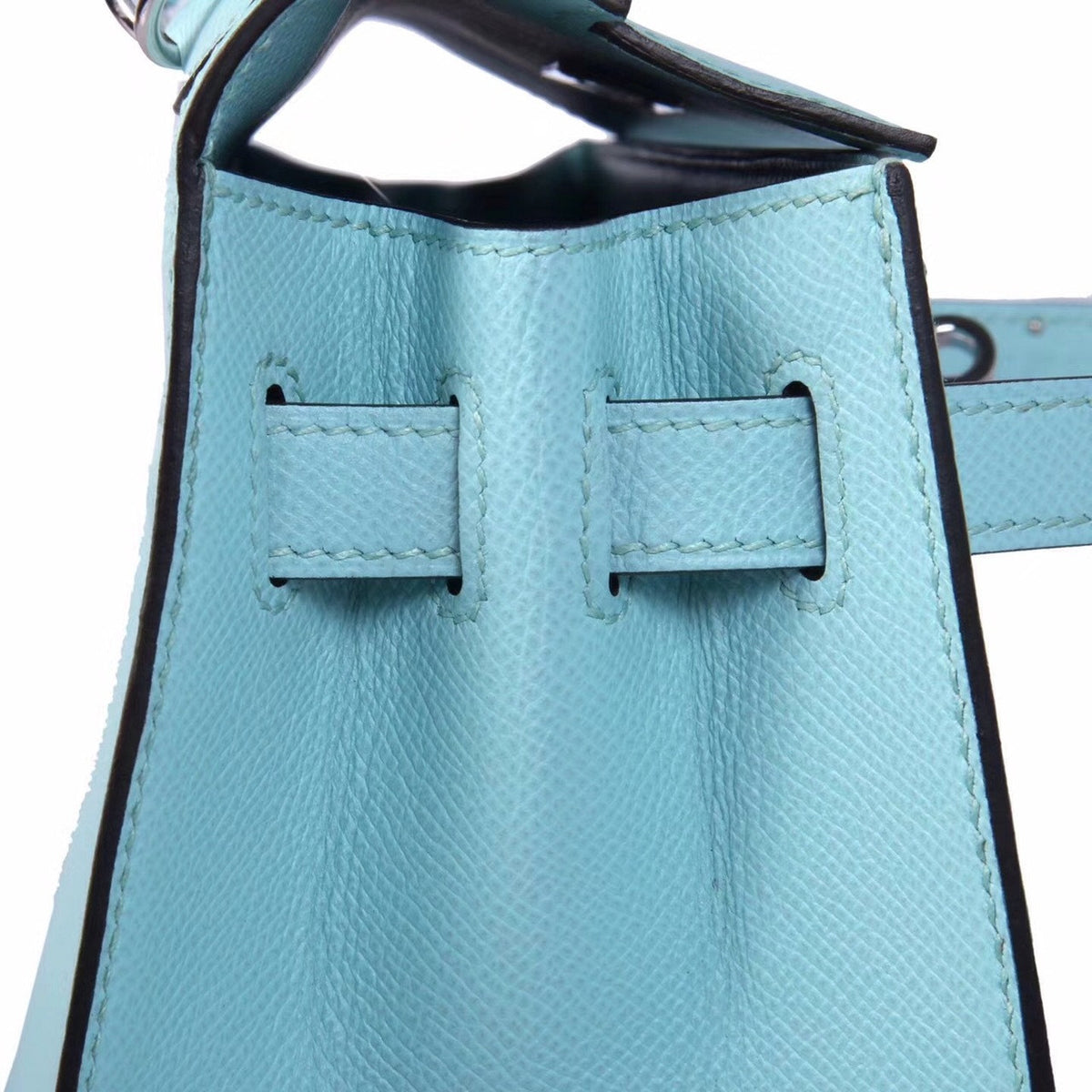 Hermès Blue Atoll  Kelly 25  Epsom Palladium Hardware