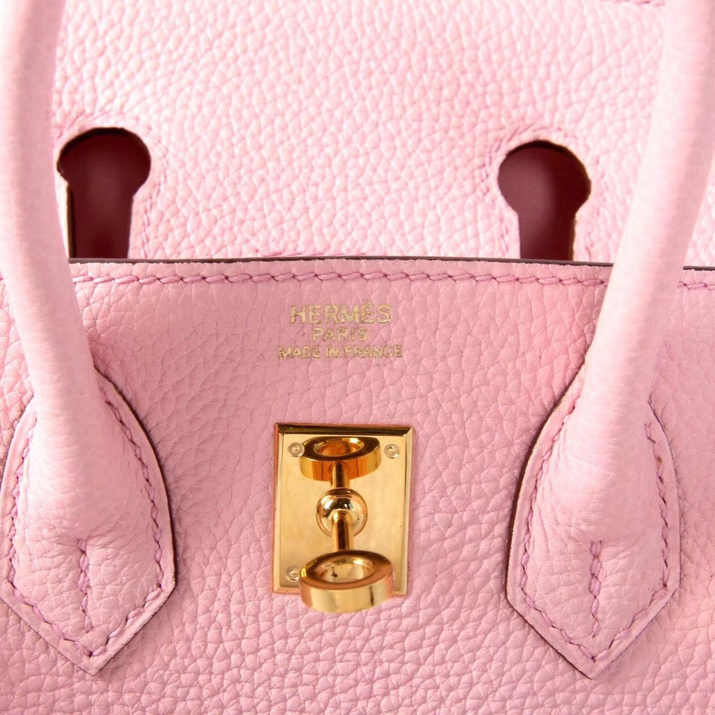 Hermes Sakura Pink  Birkin 25 cm Togo Gold Hardware