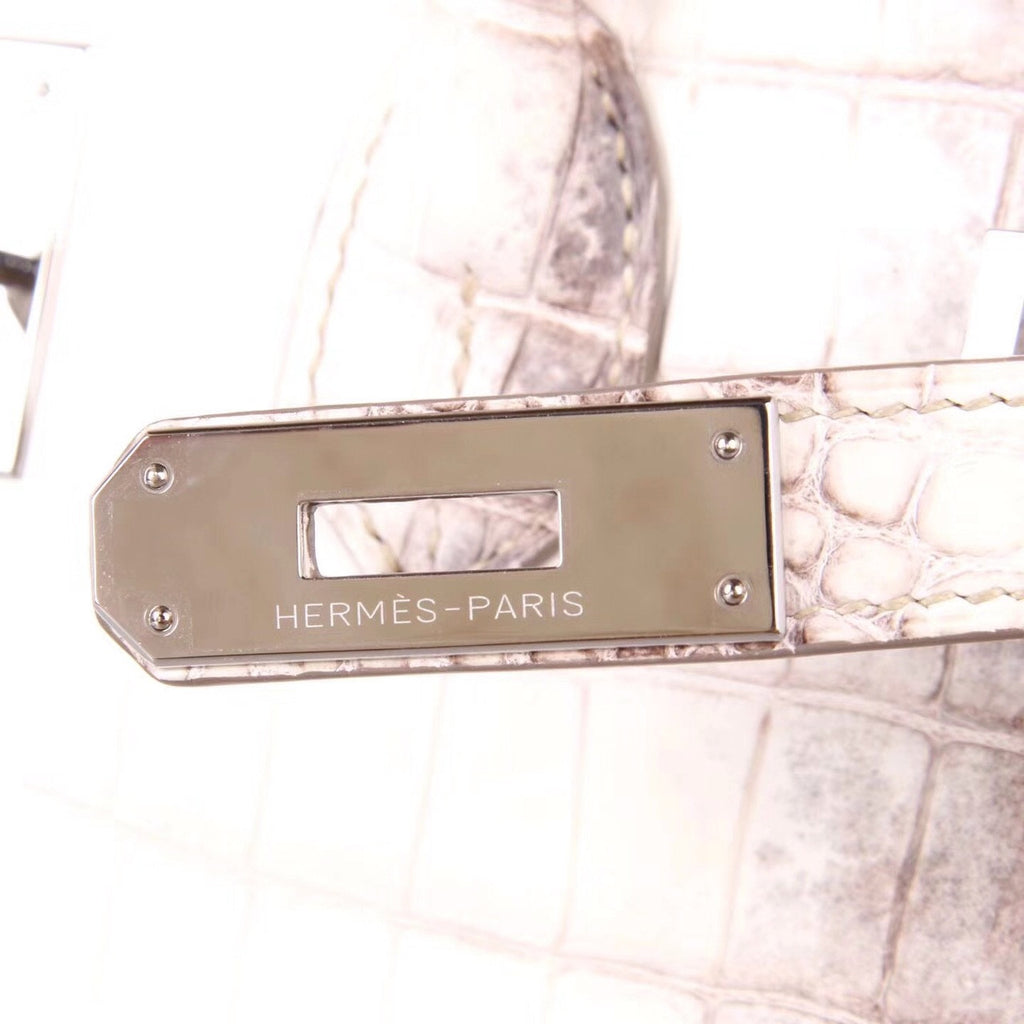 Hermes Matte Himalayan Niloticus Crocodile  Birkin bag 35cm