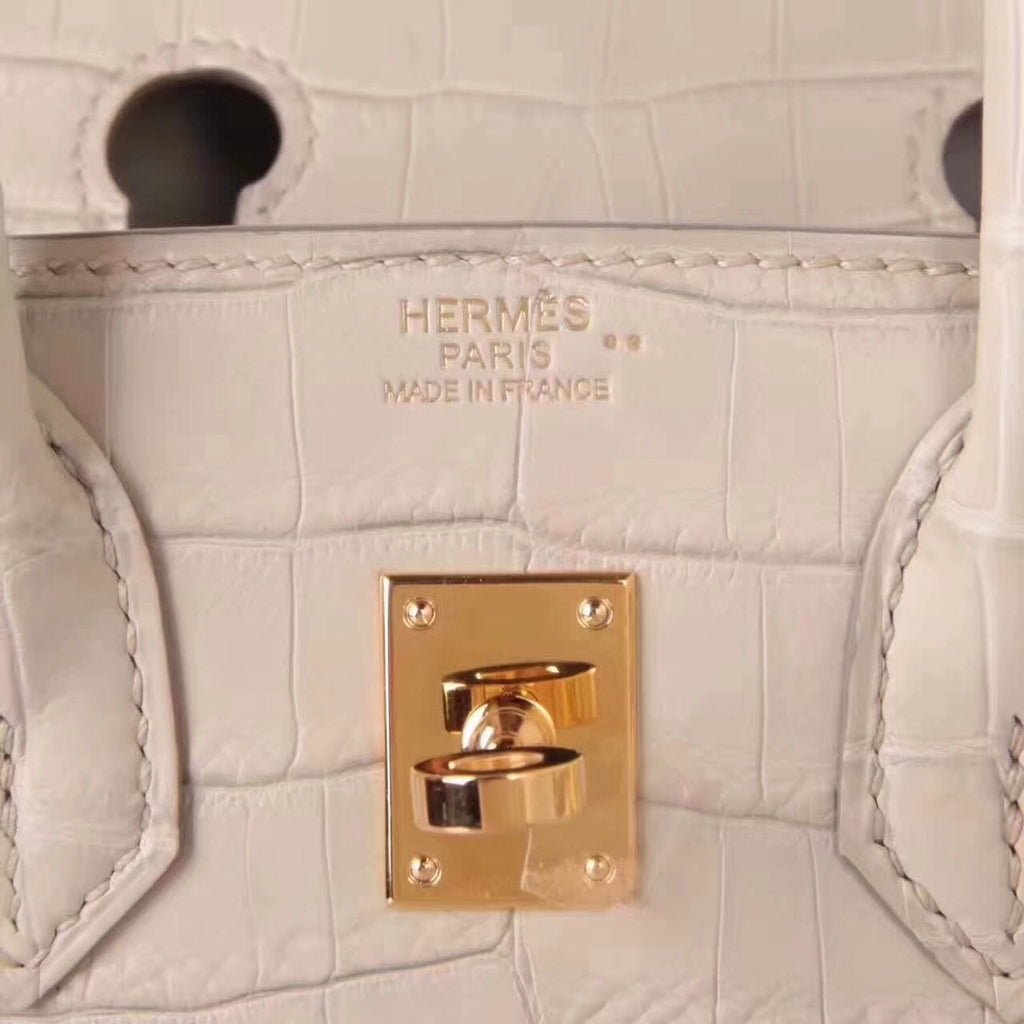 Hermes Poudre Niloticus  crocodile Birkin 35cm Gold Hardware