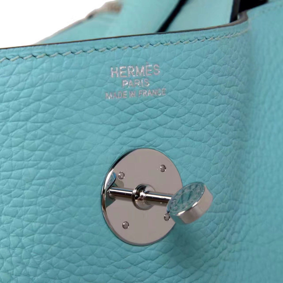 Hermes 3P Blue Atoll Lindy 30 Togo Palladium Hardware