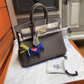 Hermes 18 Etoupe  Birkin 25cm Swift Gold Hardware