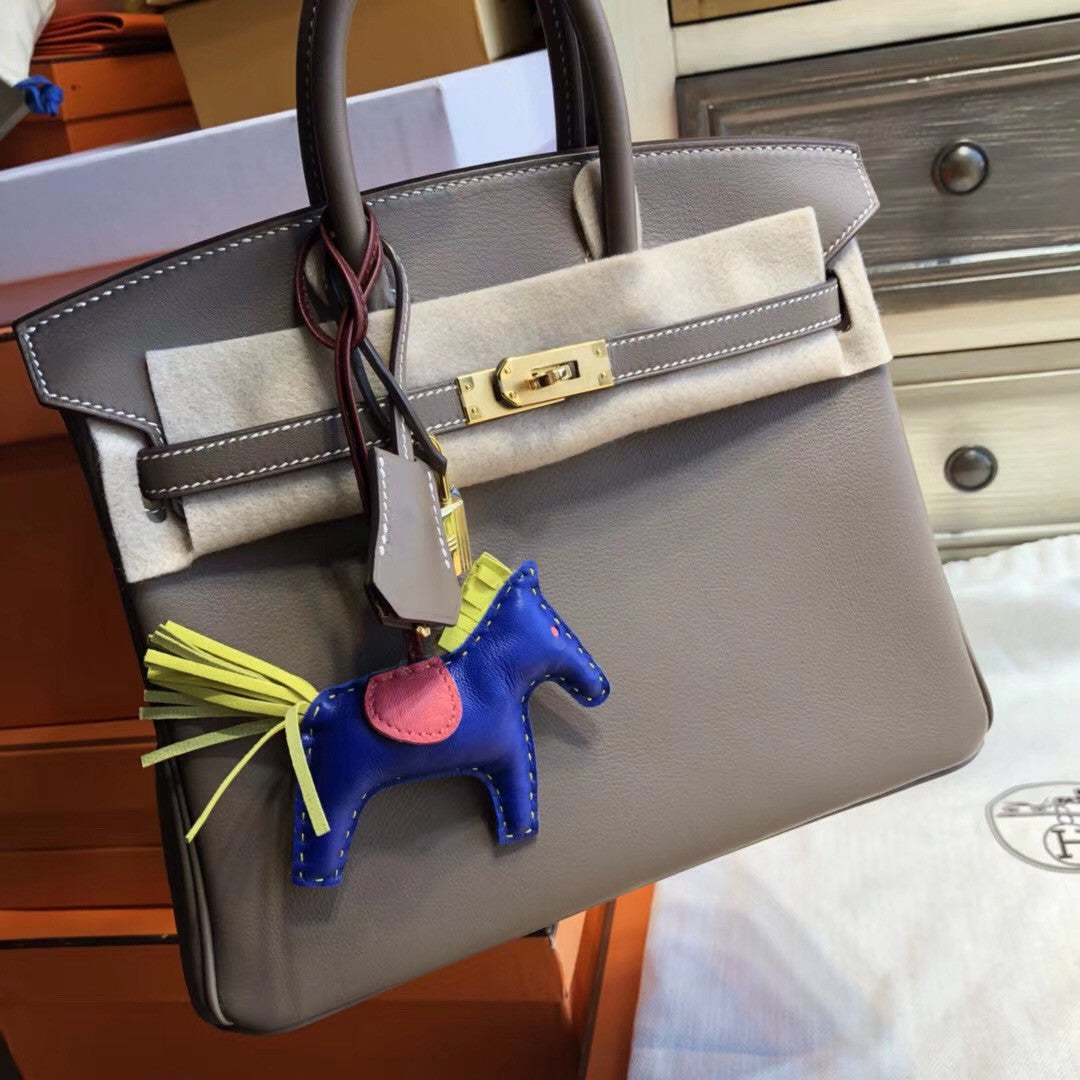 Hermes 18 Etoupe  Birkin 25cm Swift Gold Hardware
