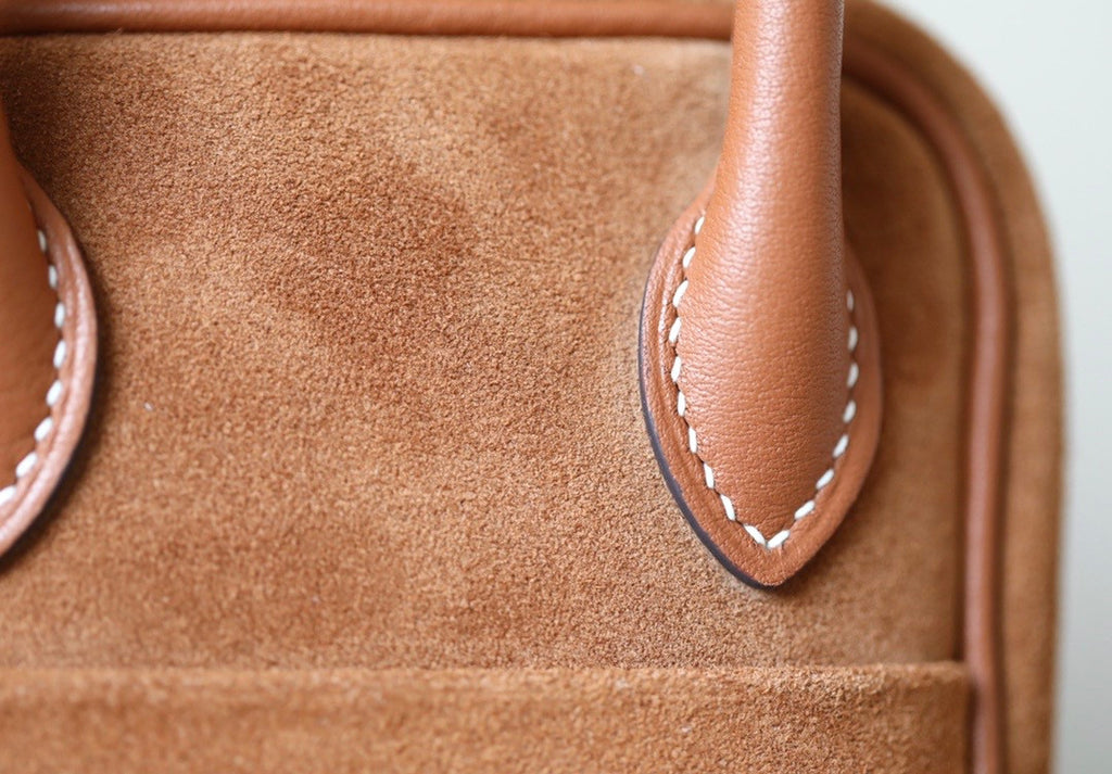 Hermes Mini Lindy 20cm Bag Gold Swift Leather/Suede Gold Hardware