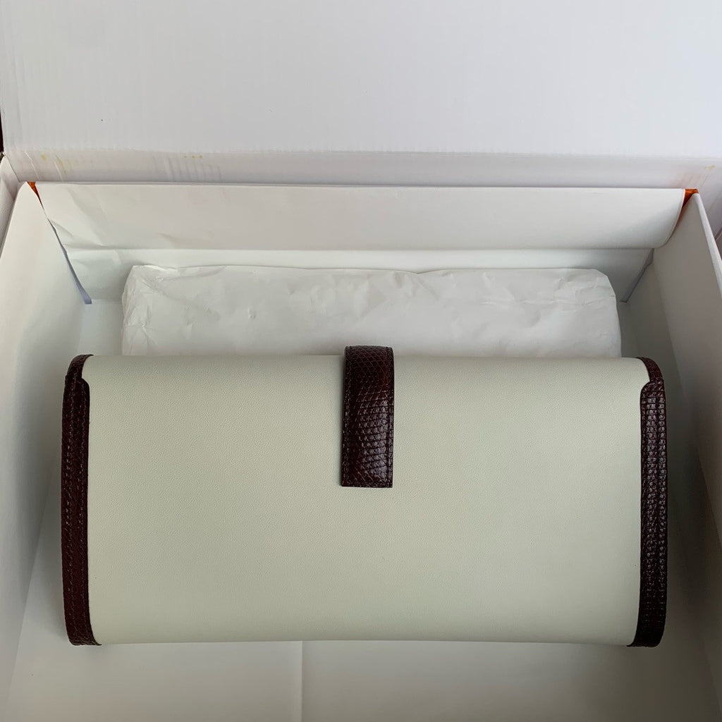 HERMÈS JIGE ELAN 29 CRAIE SWIFT AND BROWN LIZARD