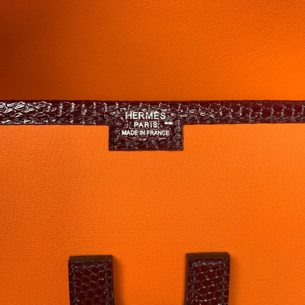 HERMÈS JIGE ELAN 29 ORANGE SWIFT AND BROWN LIZARD