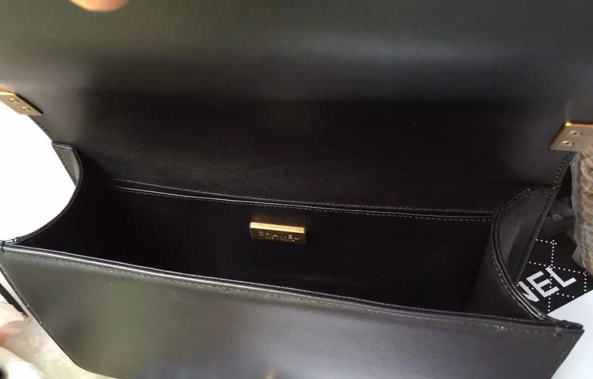 CHANEL Python Boy Bag