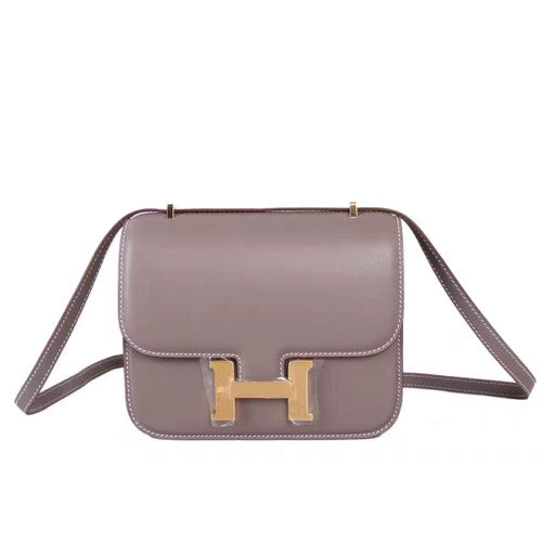 Hermes Gris Tourterelle Constance Epsom leather 18cm Gold Hardware