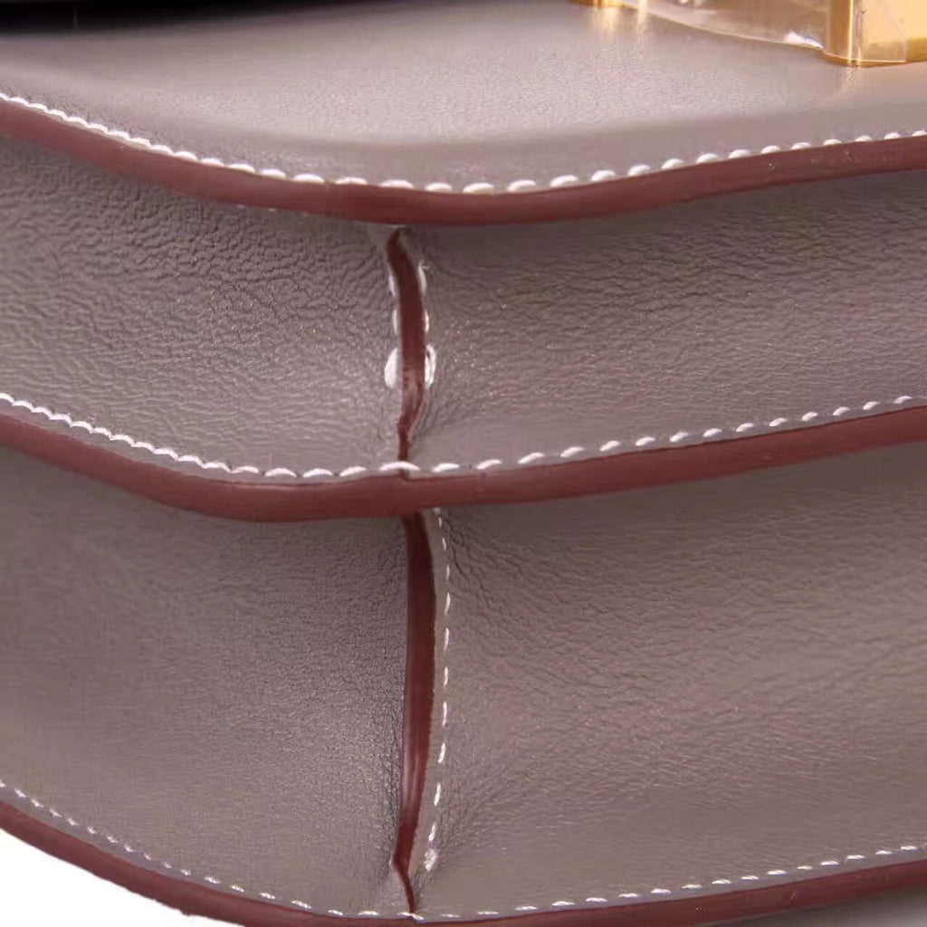 Hermes Gris Tourterelle Constance Epsom leather 18cm Gold Hardware
