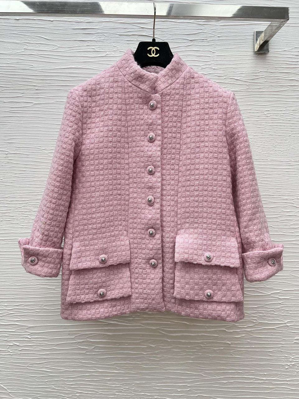 CHANEL FALL-WINTER 2024/25   JACKET   Wool Tweed  Light Pink Chanel