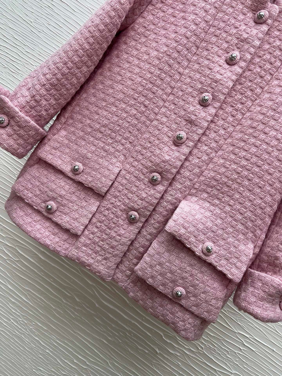 CHANEL FALL-WINTER 2024/25   JACKET   Wool Tweed  Light Pink Chanel