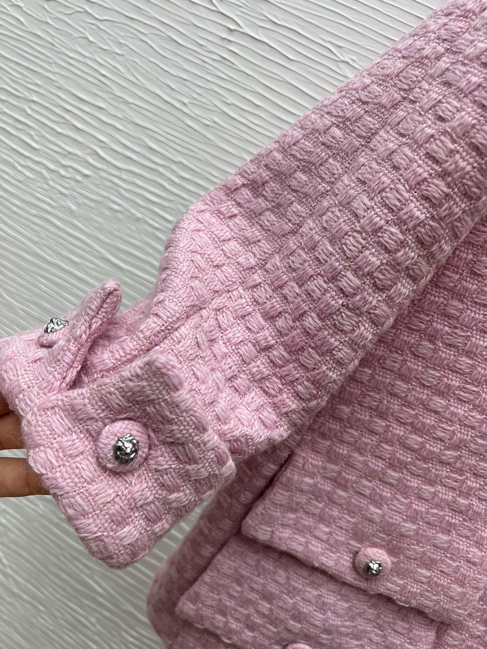 CHANEL FALL-WINTER 2024/25   JACKET   Wool Tweed  Light Pink Chanel