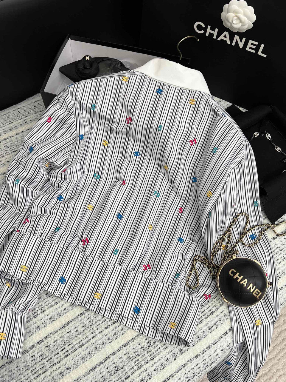 Chanel Embroidered Cotton Poplin BLOUSE