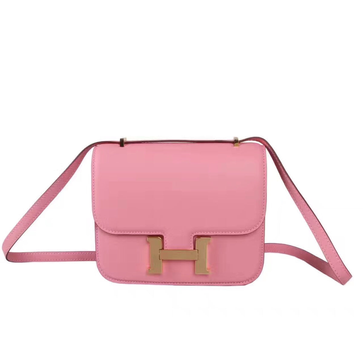 Hermes P1 Sakura Pink Constance Togo leather 18cm Gold Hardware
