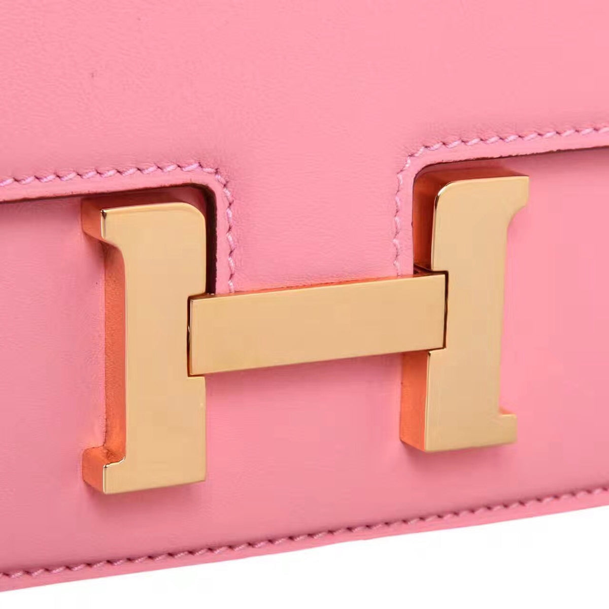 Hermes P1 Sakura Pink Constance Togo leather 18cm Gold Hardware